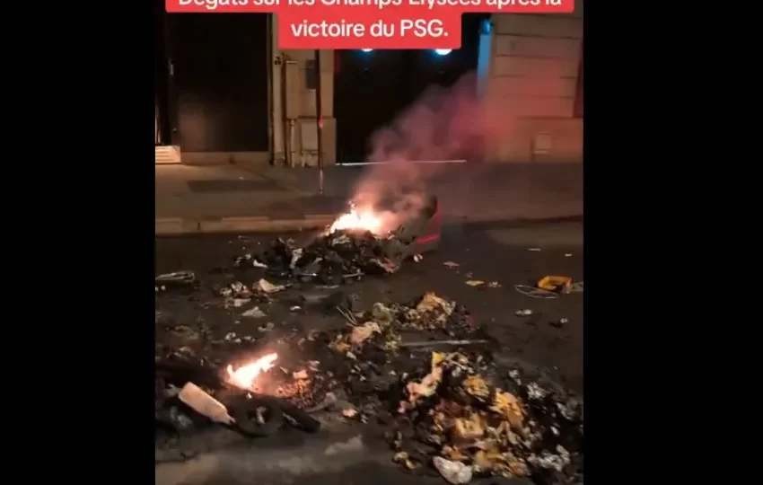  Imagens mostram rastro de destruição provocado pelos torcedores do PSG