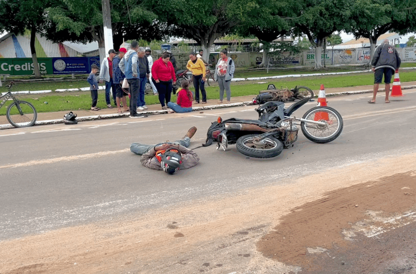  Colisão entre Motocicletas Deixa Três Pessoas Feridas em Ji-Paraná