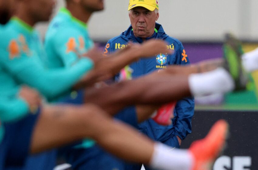  Brasil enfrenta Equador na estreia do italiano Carlo Ancelotti