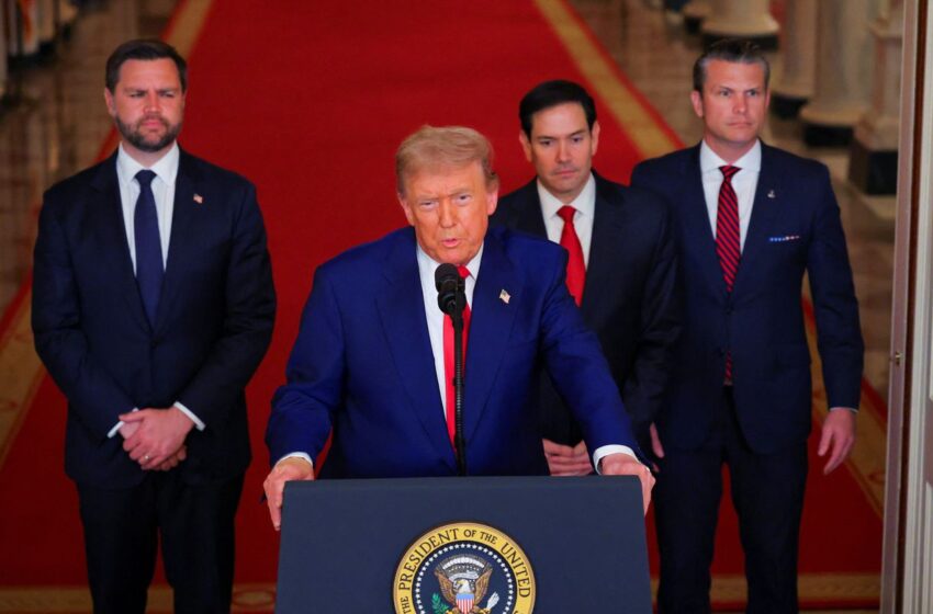  Trump anuncia ataque a três usinas nucleares do Irã