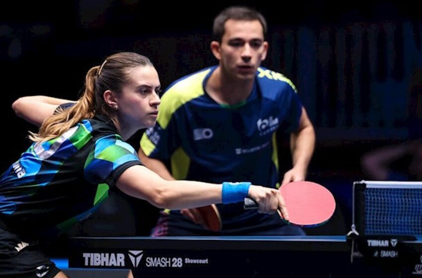  Calderano e Bruna Takahashi vão às quartas das duplas mistas na Suécia