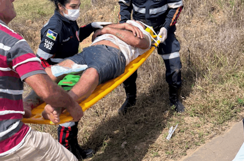  Motociclista Fica Ferido Após Perder Controle em Quebra-Molas em Ji-Paraná