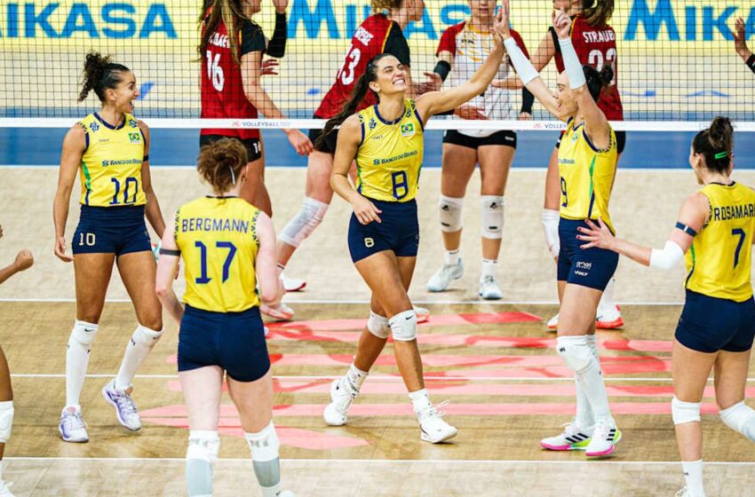  Vôlei: Brasil vence Alemanha e encara Japão na semi da Liga das Nações