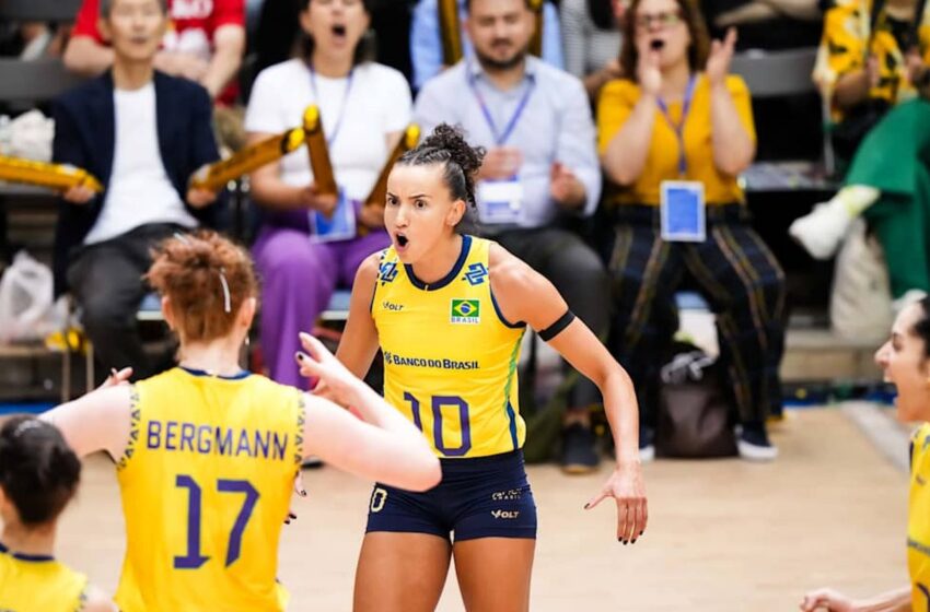  Liga das Nações de Vôlei: Brasil vence Polônia e assume vice-liderança