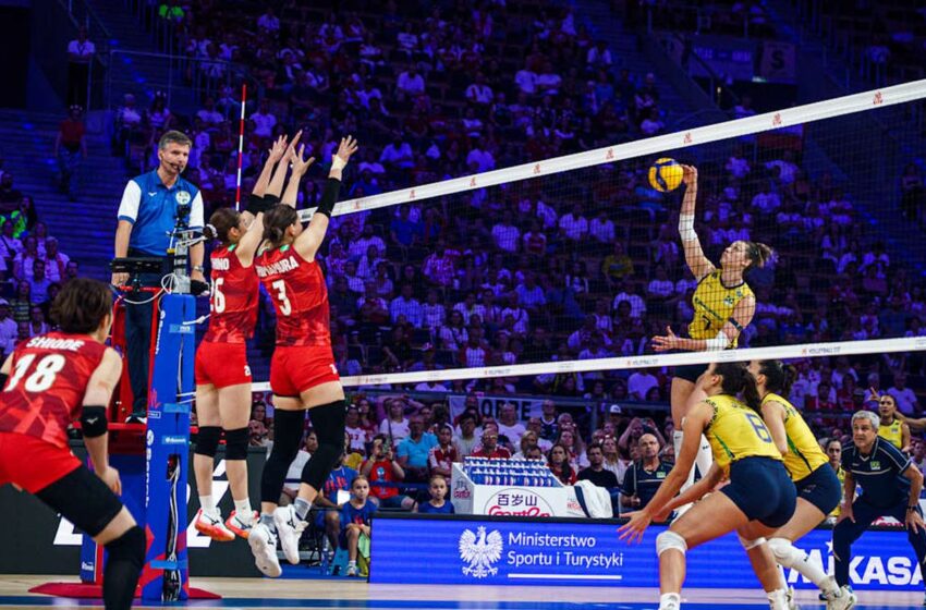  Brasil vira sobre o Japão e alcança final da Liga das Nações de vôlei