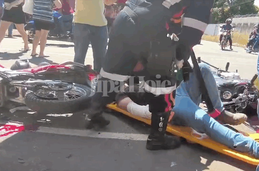  Colisão de Duas Motos Deixa 4 Feridos no Bairro JK