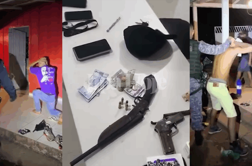  Festa com Armas e Drogas em Médici Termina com 16 Detidos