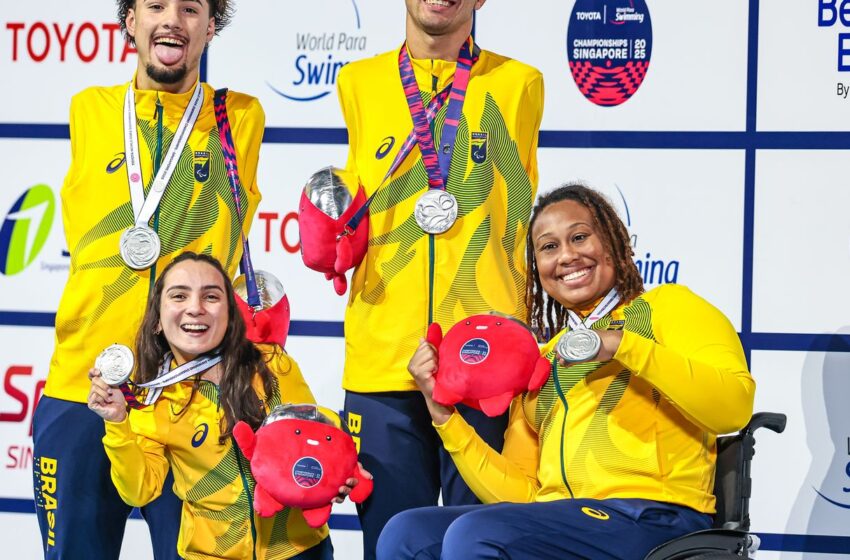  Brasil chega a 12 medalhas no Mundial de Natação Paralímpica