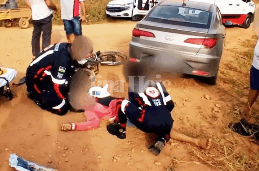  Adolescente de Moto Fica Ferido em Acidente na RO-135