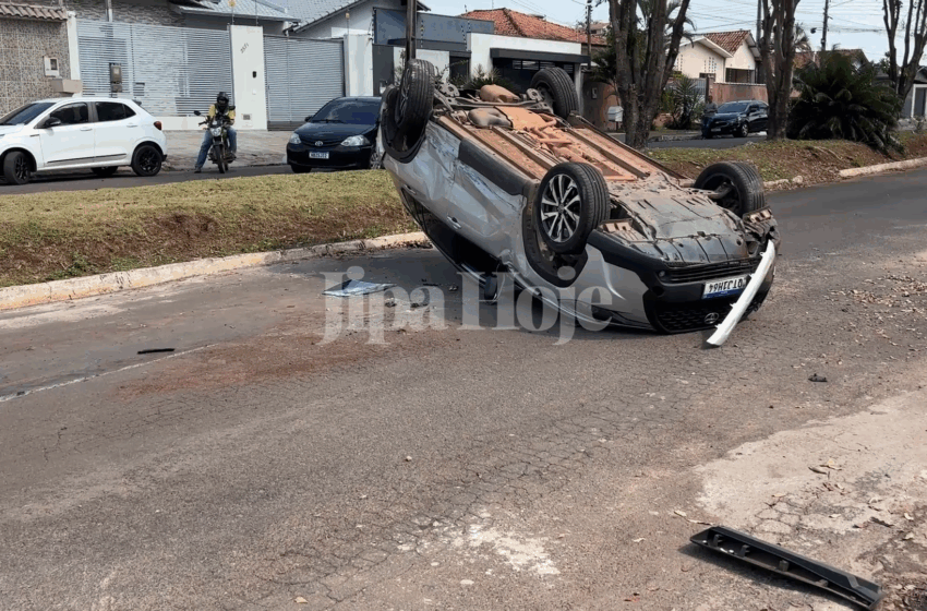  Motorista Perde Controle e Capota Carro na Avenida Nações Unidas
