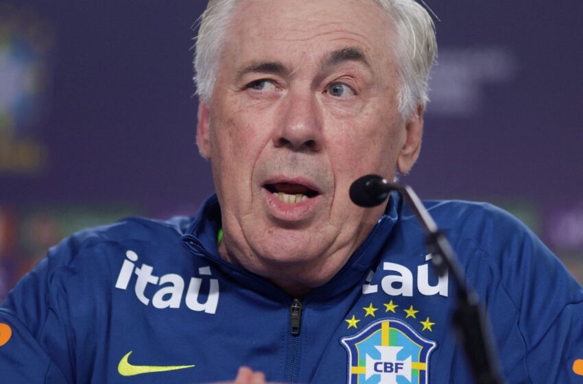  Ancelotti manterá Brasil com quatro atacantes em duelo contra o Chile
