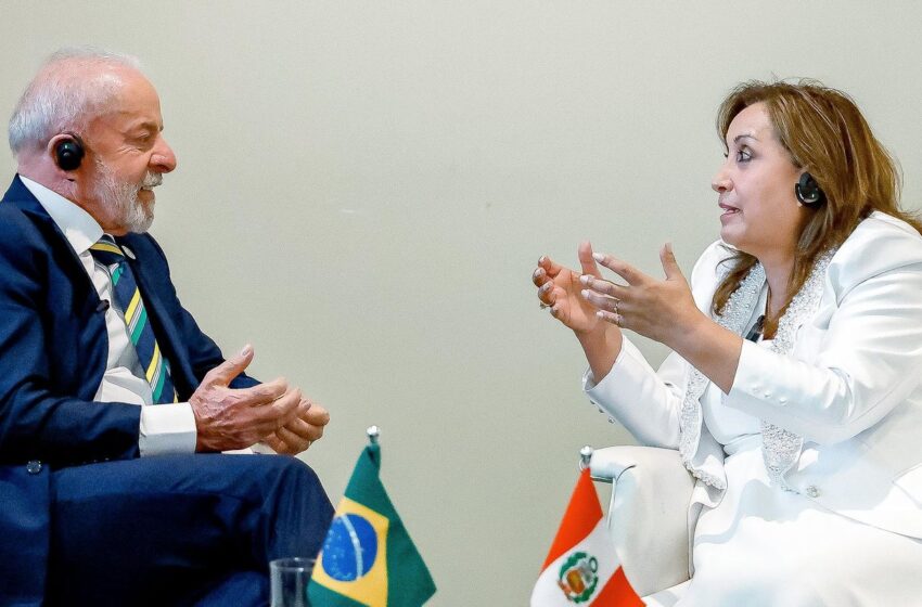  Em Nova York, Lula se reúne com Dina Boluarte, presidente do Peru