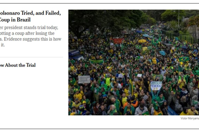  Imprensa internacional destaca ineditismo do julgamento de Bolsonaro