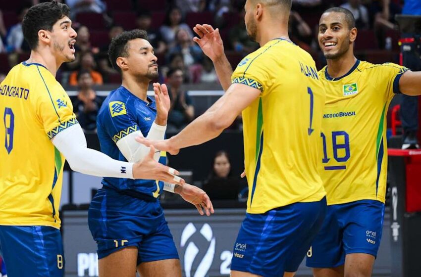  Brasil inicia campanha no Mundial de vôlei com vitória sobre a China