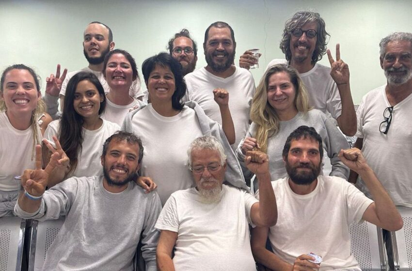 Brasileiros da Flotilha Global Sumud são libertados na Jordânia