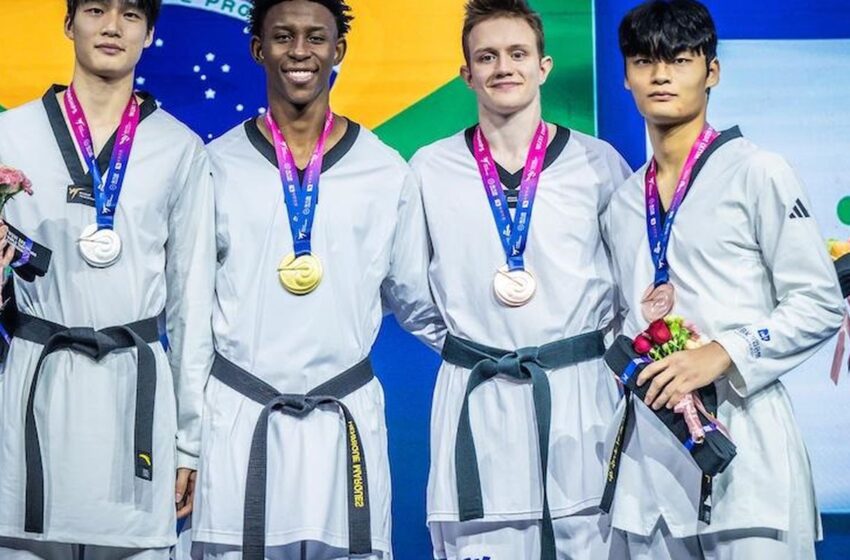  Henrique Marques conquista 2º ouro brasileiro no Mundial de Taekwondo