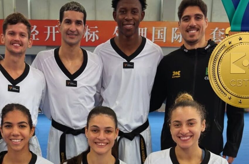  Brasil é tricampeão na Copa do Mundo por equipes de taekwondo na China