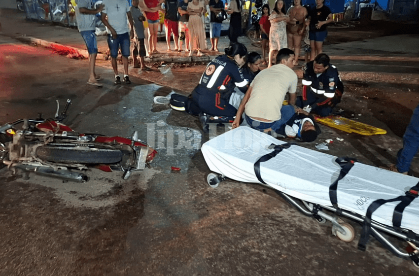  Polícia Registra Colisão Violenta entre Moto e Caminhonete em Cruzamento de Ji-Paraná