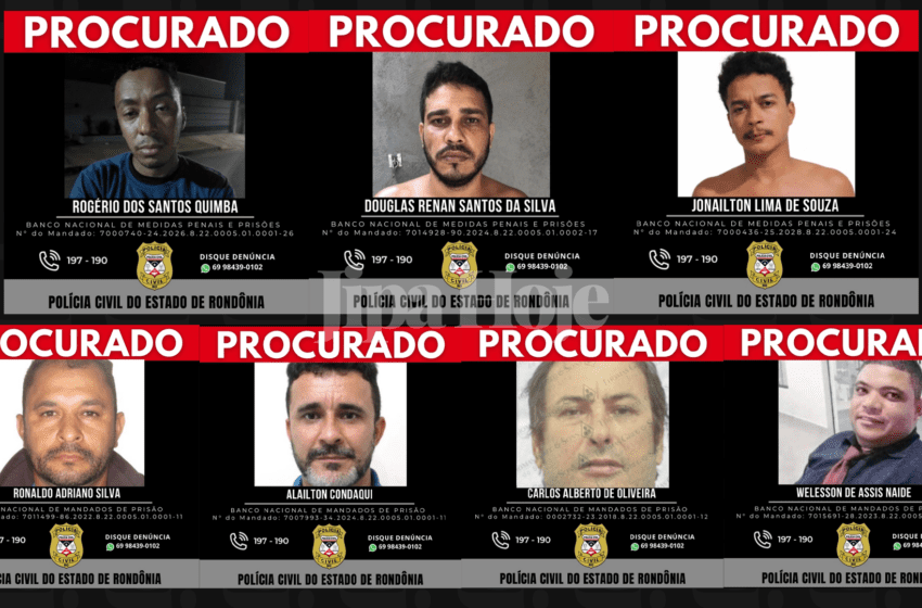  Polícia Civil Divulga Lista de Procurados por Homicídio em Ji-Paraná