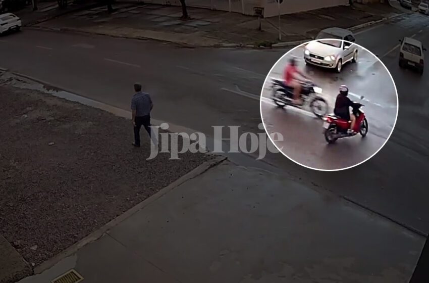  Câmeras de Segurança Registram Acidente entre Motos no Bairro Urupá em Ji-Paraná