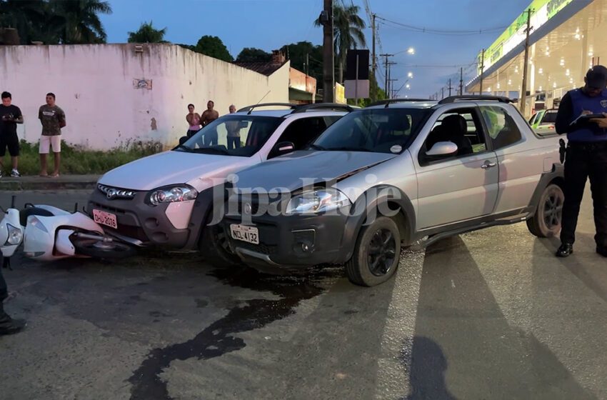  Colisão Entre Duas Stradas Atinge Motociclista no Bairro Cafezinho em Ji-Paraná