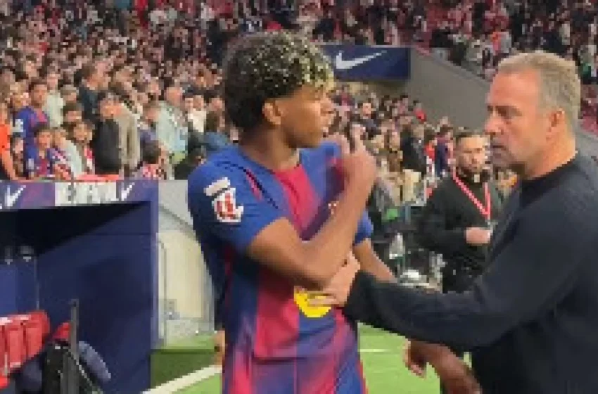  Yamal ignora Flick e deixa campo furioso após vitória do Barça; Veja