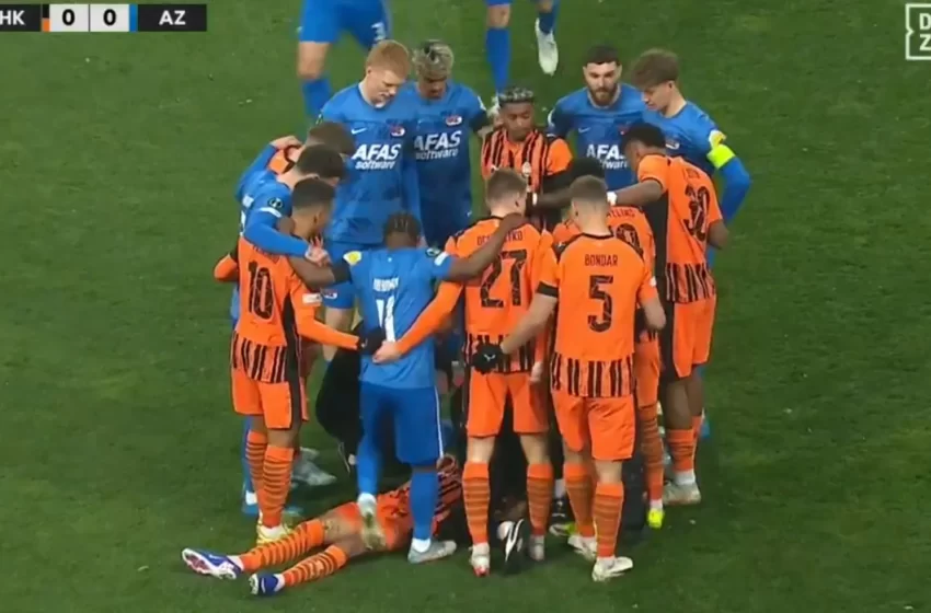  Assustador: Isaque do Shakhtar leva pancada no pescoço e fica imóvel