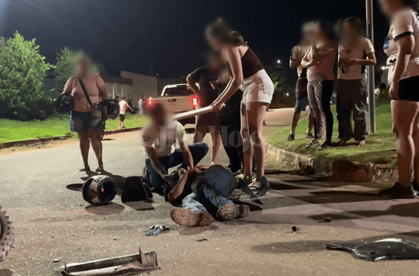  Menor Fica Gravemente Ferido Após Colisão Entre Moto de Trilha e Caminhonete em Cacoal