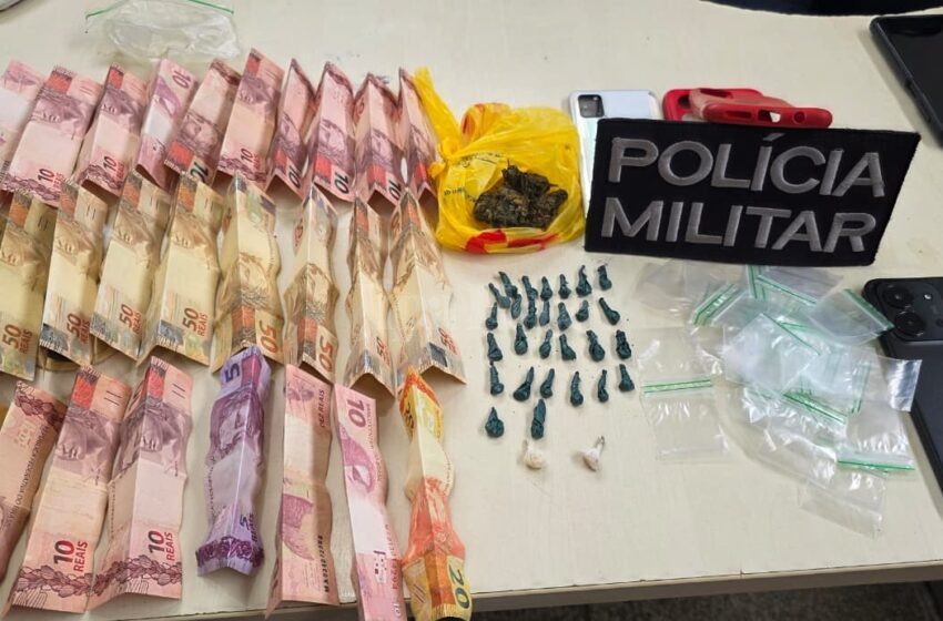  PM Prende Suspeito com Crack Fracionado e Dinheiro na “Boca da Dalva” e Encontra Mais Drogas em Residência em Ji-Paraná