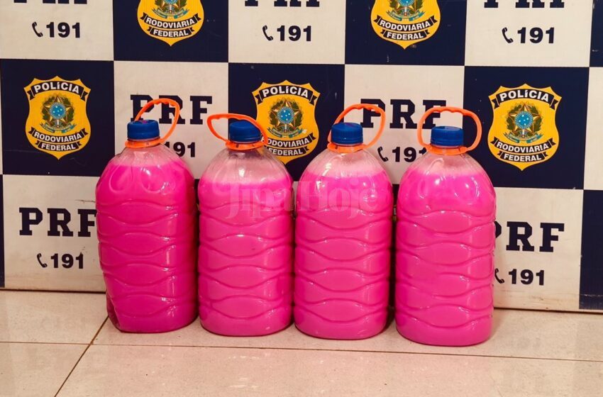  PRF Apreende Quase 20 Kg de Cocaína Líquida Disfarçada em Frascos de Desinfetante em Ji-Paraná