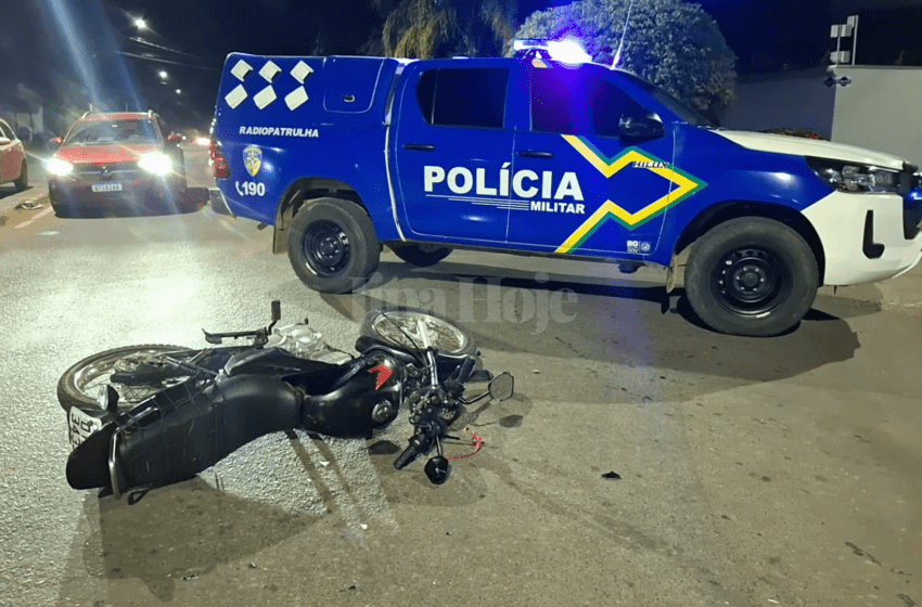  Colisão Entre Carro e Moto Deixa Motociclista Ferido em Ji Paraná